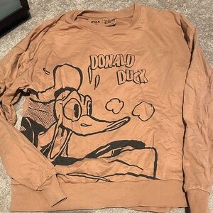 Disney Donald Duck Brown Crewneck Sweater